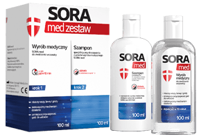 Медицинское средство SORA med доступен также в комплекте с шампунем
